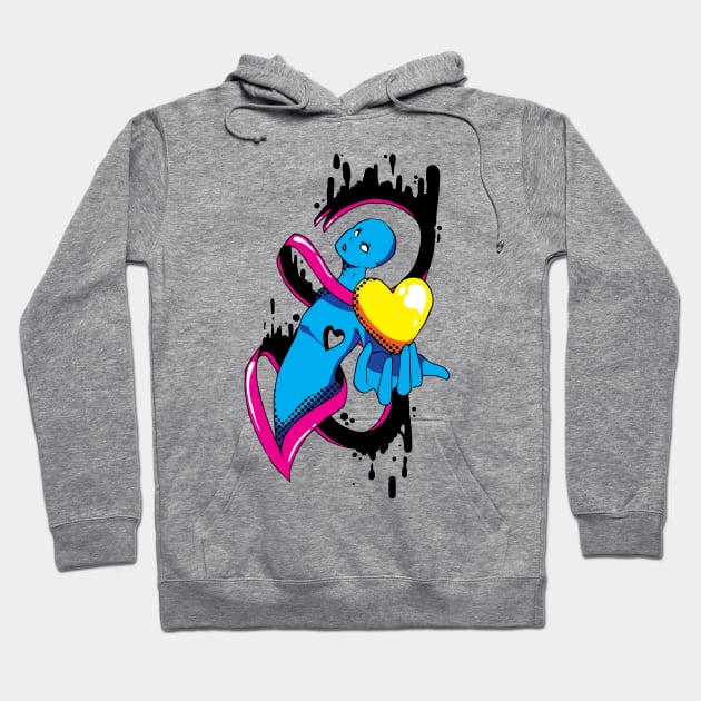 Heartthrob (Black BG) Hoodie by magicpretzel